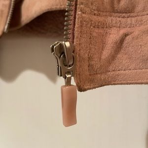 Blush Suede crop jacket